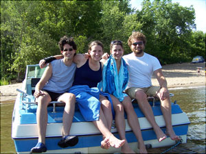 Steven, Kim, Christina and Will at the beach