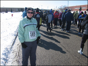 <image:Kim getting ready for the 5K;