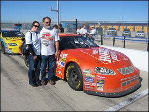 <image:Kim and dad at the Richard Petty Driving Experience;