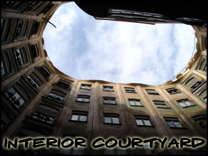 One of La Pedrera's Interior Courtyards