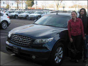 image: Kim and her new car