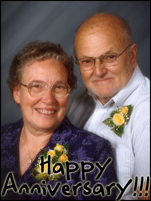 Happy Anniversary! I hope Steven and I last as long as you! ;)