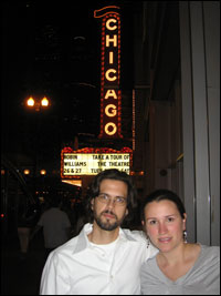 <image: Kim + Steven at Robin Williams, Chicago Theater>