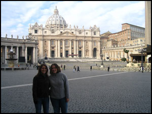 Kim and Ashley at Vatican City 