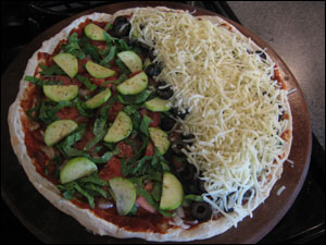 image:Homemade pizza with cheese
