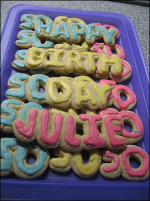 image:Happy Birth Day Julie cookies