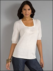 <image: New York and Company Square Neck Sweater>