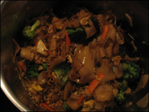 image: Homemade pad siew in the pot