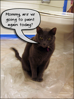 <image: Mommy, are we going to paint again today?>