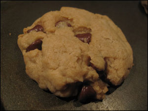 image:individual vegan chocolate chip cookie