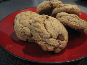 image:plate of vegan chocolate chip cookies