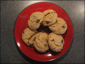 image:plate of vegan chocolate chip cookies