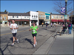 image: Kim running by herself