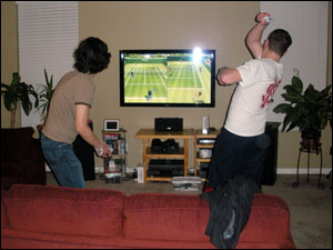 <image:Steven and Kyle playing wii tennis;